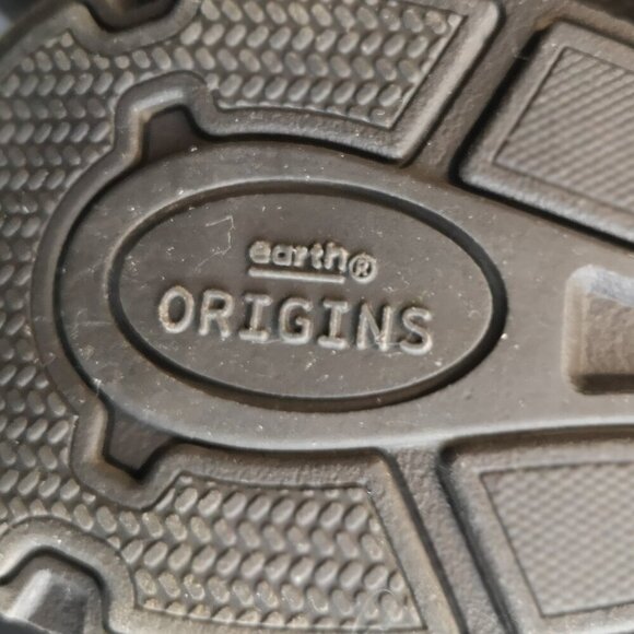 Earth Origins Ladies Size 7 Taupe Wedge Faux Leather Ankle Boot / Shoe - Picture 9 of 10